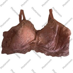 Hips &Curves Body Pink Lace Bra Sz 46DDD